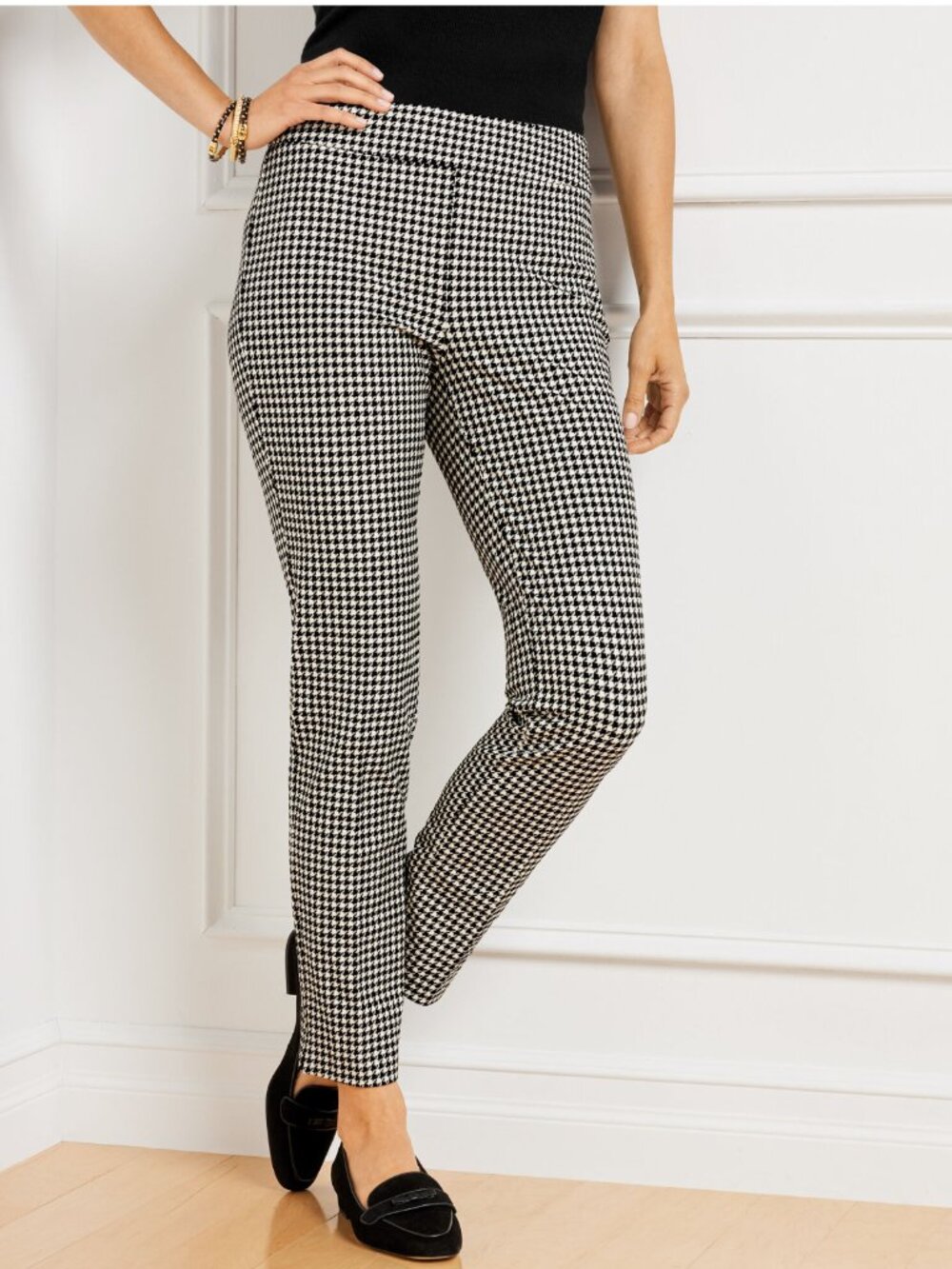 TALBOTS Chatham Ankle Pants in Bold Houndstooth Size 10P